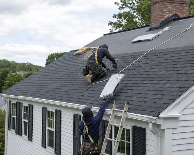 True North Roofing crew working on a roof
