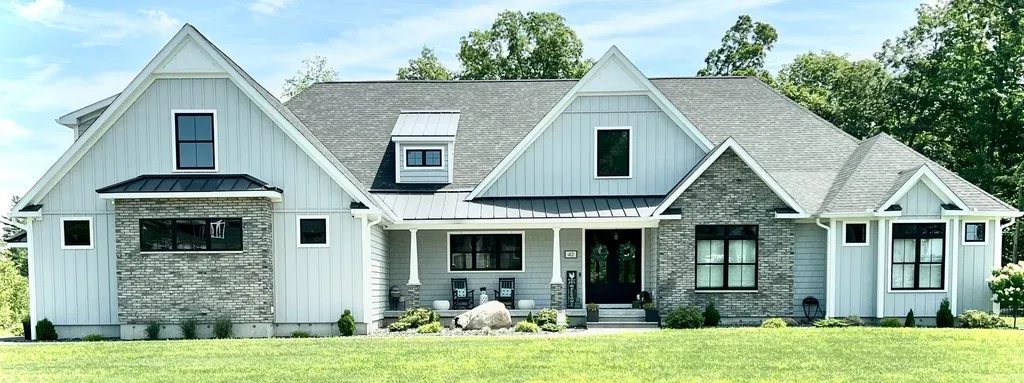 new construction home with heating and cooling installed
