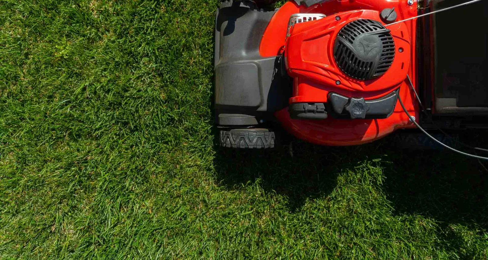Mowing lawn