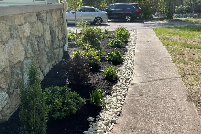 Rock-Edged Garden Bed