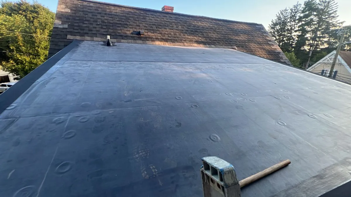 Residential Rubber Roof Replacement near Natick Center - Natick MA