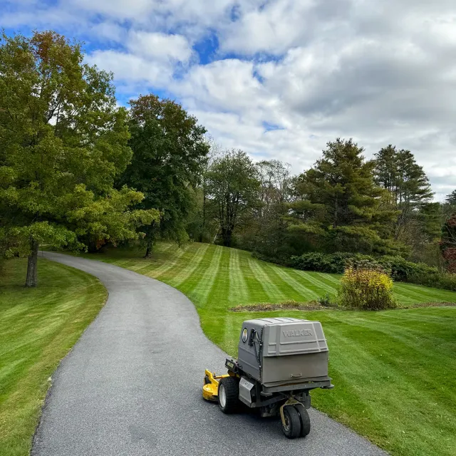 Picture of a commercial lawn mower for lawn mowing service near me