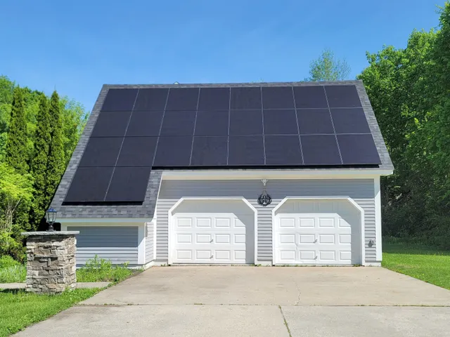 Rooftop solar panel installation in North Adams, MA by New England Solar+Green