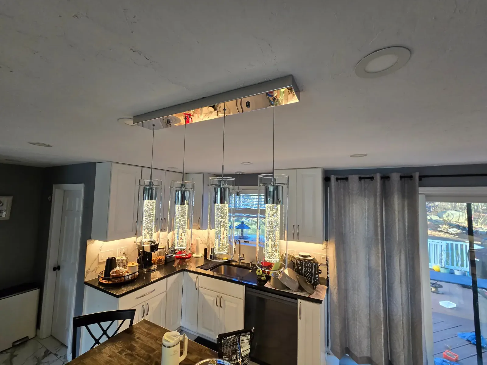 Licensed Massachusetts electrician completing residential service work