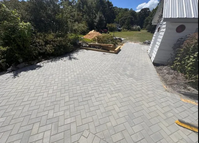 Herringbone Paver Patio