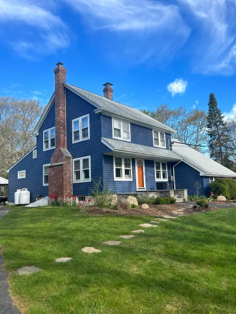 Elegant luxury home built by Advanced Construction in Mystic, CT, featuring premium materials and design.