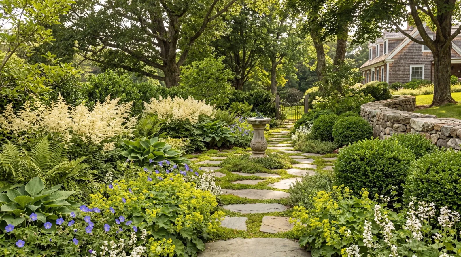 Shaded garden