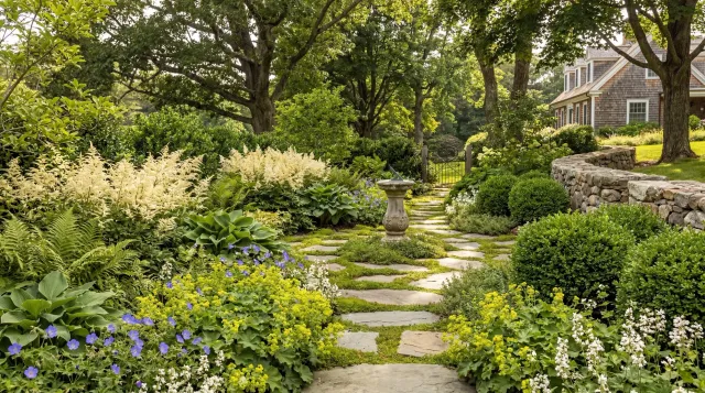 Shaded garden