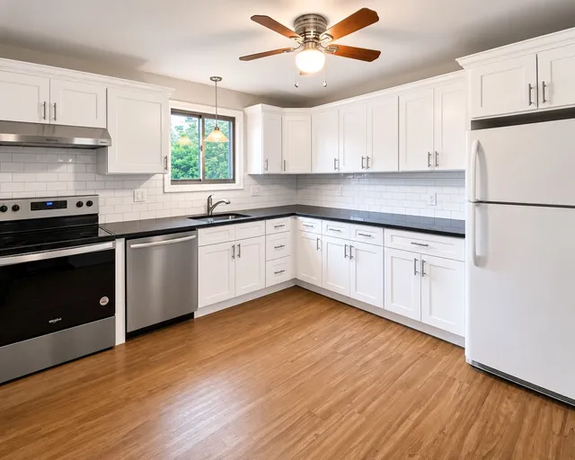 Kitchen Renovation with White Mosaic Tile | Lincoln, RI