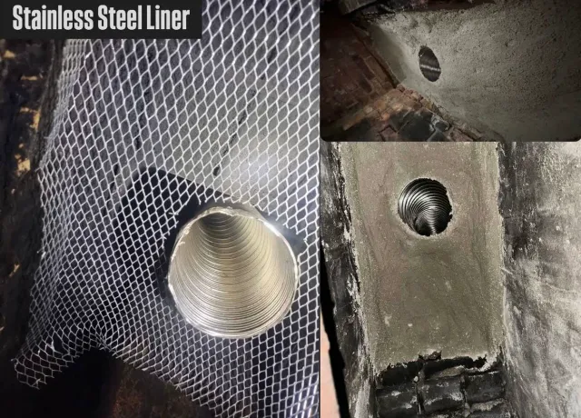 Stainless steel chimney liner install — Chimney Goat project