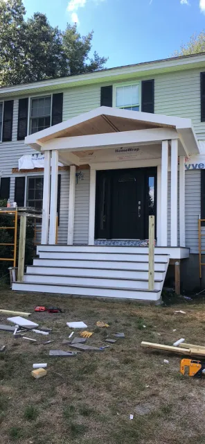 Covered front porch and entry project