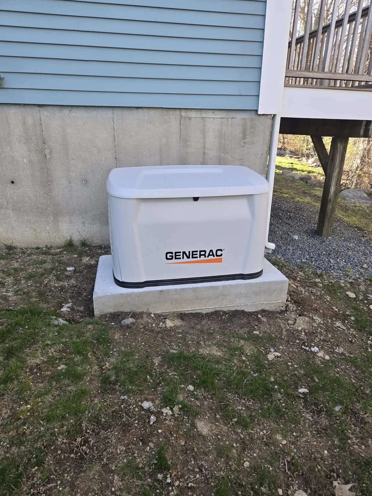 Generac whole-home generator installation completed by CNE Electrical in Essex, MA