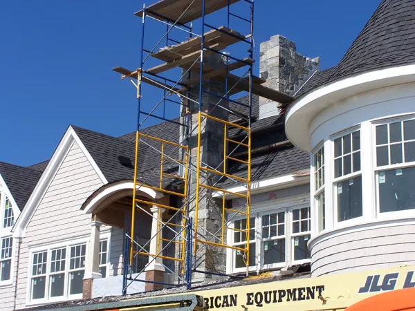 chimney going up