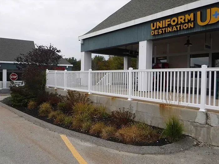 Establishment with Vinyl Deck Railings — Barrington, NH — 125 Maintenance & Fence Inc