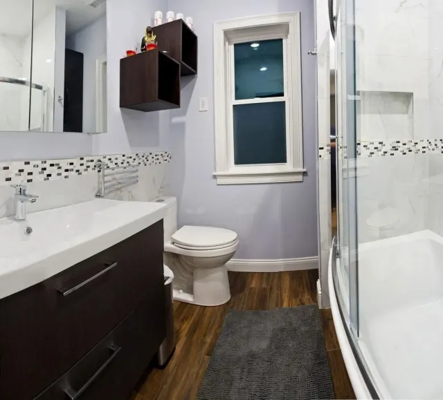 Completed bathroom remodel