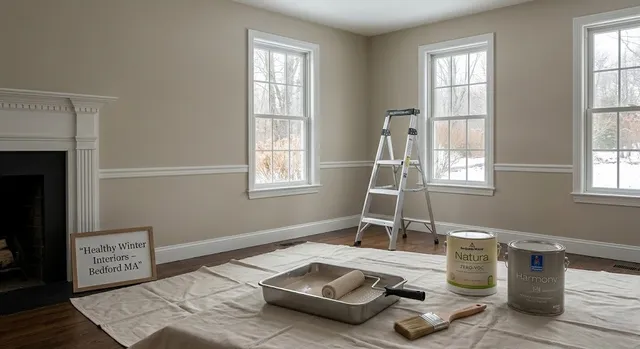 Interior painting gallery Burlington MA — eco-friendly zero VOC