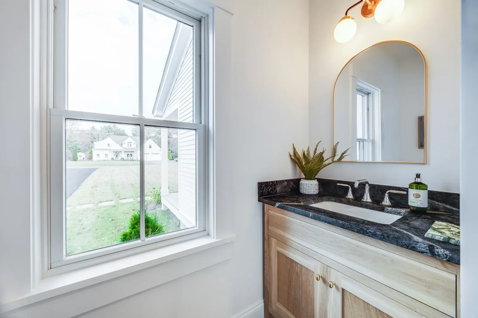 Spa-style bathroom
