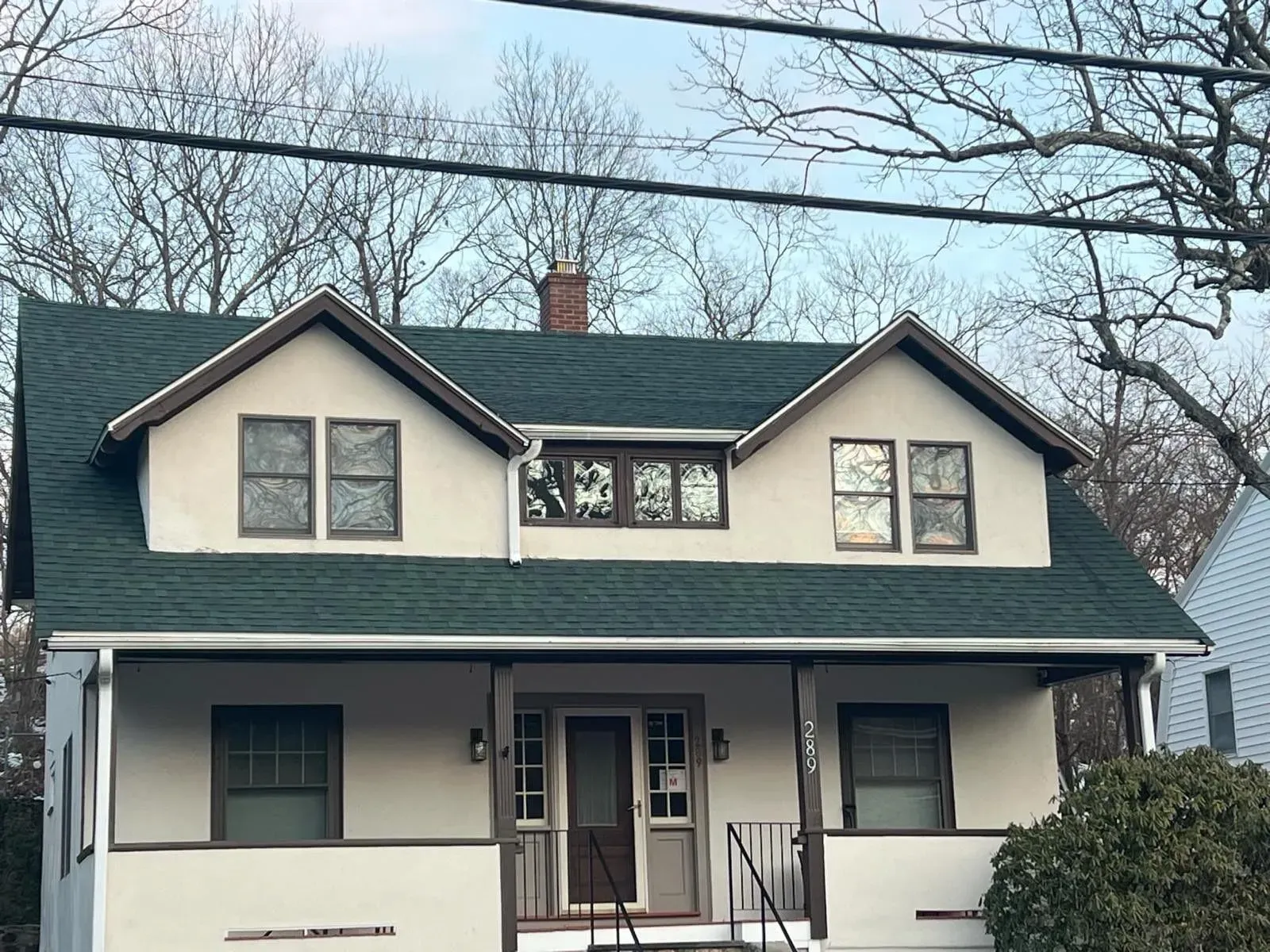 Completed roofing project on a Greater Boston home