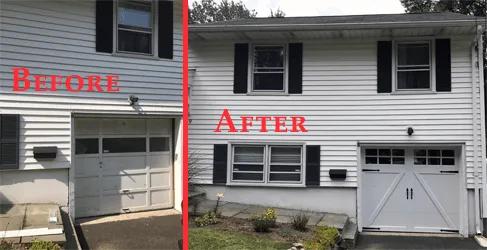 Before and After Preformed by Advanced Overhead Door