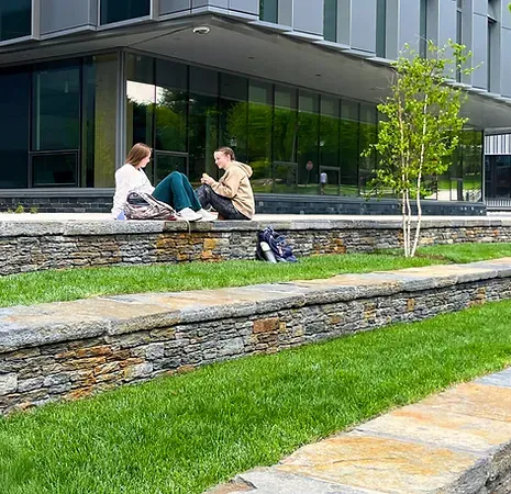 New seat walls at Computer Science Laboratory UMass Amherst Crowley Cottrell LLC Landscape Architecture
