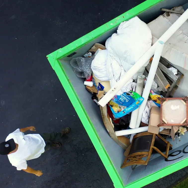 dumpster fully loaded