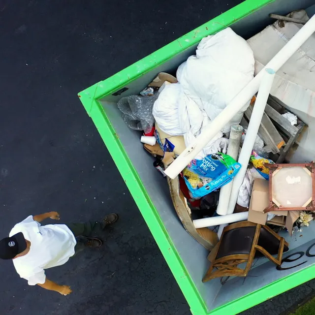 dumpster fully loaded
