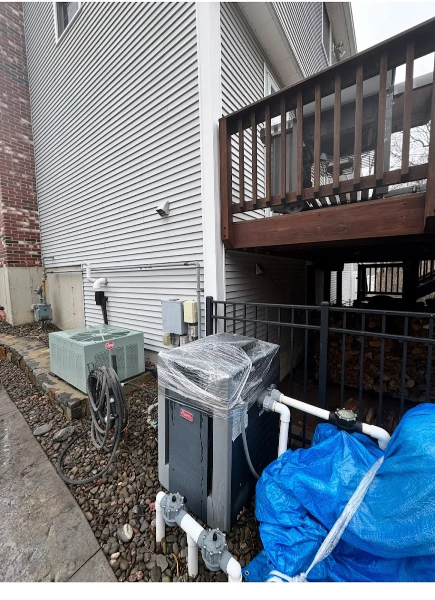 American Standard gas furnace installed in a basement