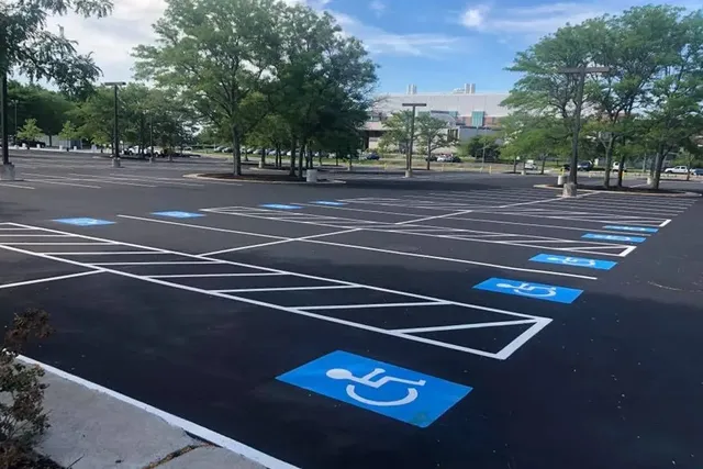 Quality Pavement Markings Inc work photo
