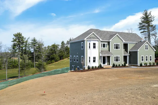 Completed new-construction home exterior