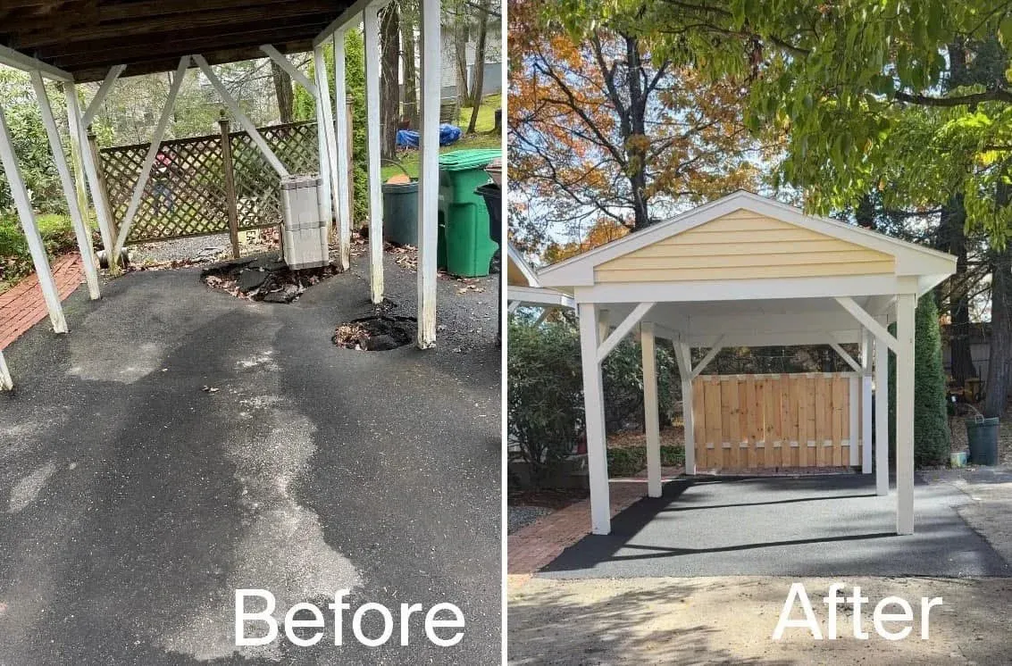 Before and After - Driveway / Sinkhole Repair
