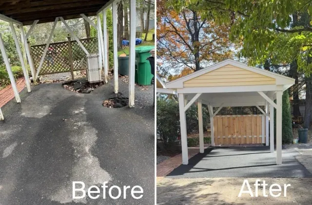 Before and After - Driveway / Sinkhole Repair