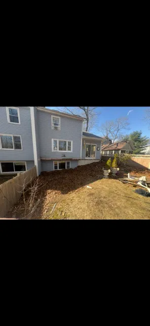 After — Yard cleared after the deck was torn down and hauled away