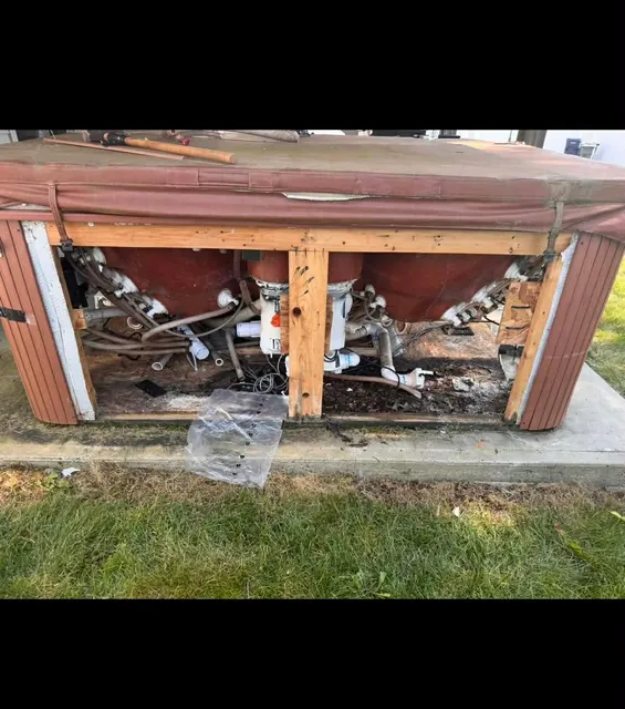 Hot tub removal project