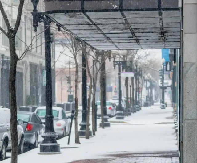 Downtown Providence RI Frozen