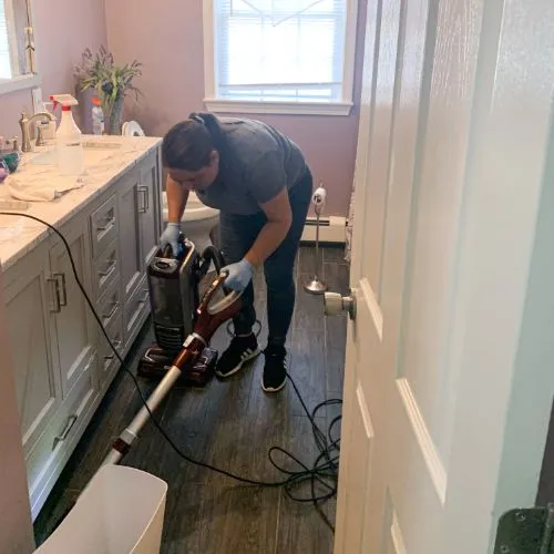 Ericka Deep Cleaning the Bathroom 1