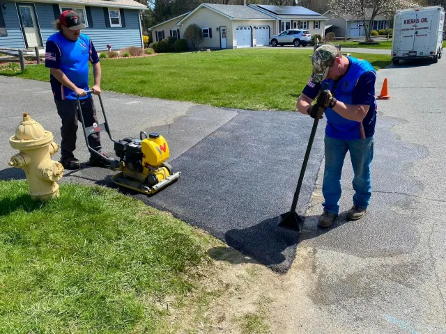 asphalt patching, driveway repair, parking lot repair, west & central ma, ginger cat sealcoating