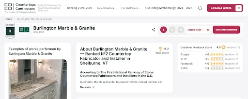 Review photo by National Ranking Countertops Contractors