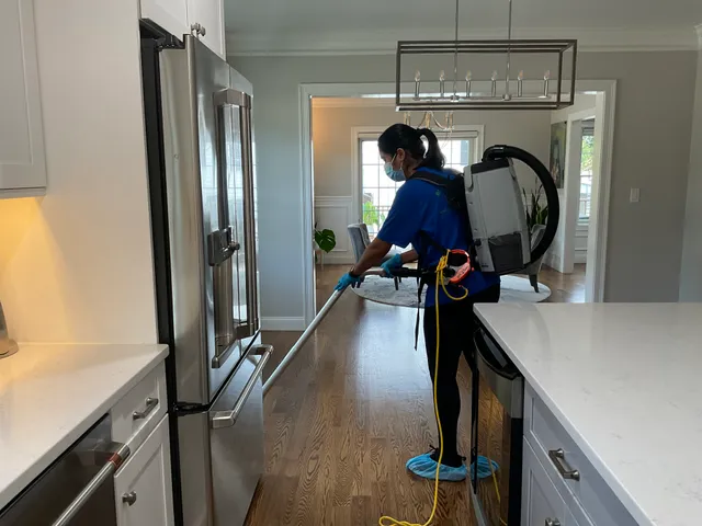Blue and Green Cleaning work photo