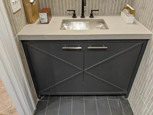 Modern Gray Bathroom Cabinet