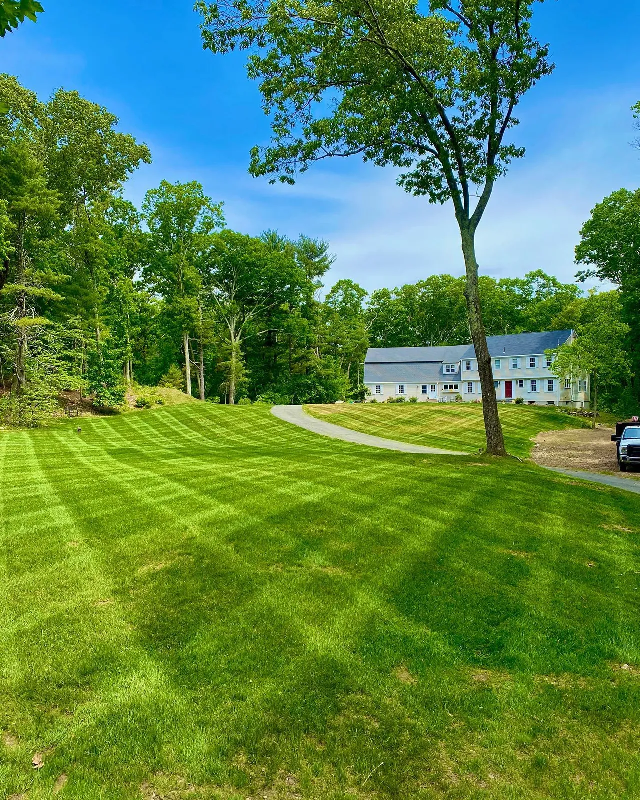 Our maintenance crew laying down some awesome stripes for Memorial Day Weekend!