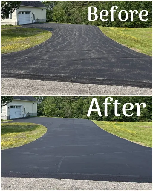 Before and after large driveway