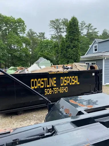 Coastline Disposal dumpster at a Cape Cod renovation