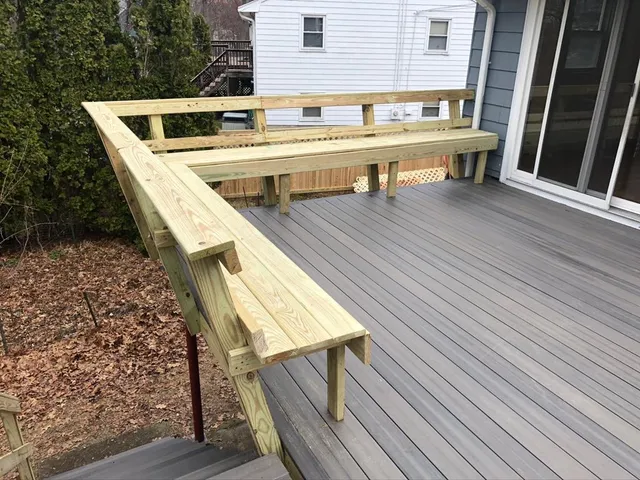 Completed deck construction