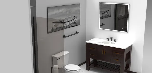 After: Design to Reality: Custom Bathroom Remodeling with 3D Visualization