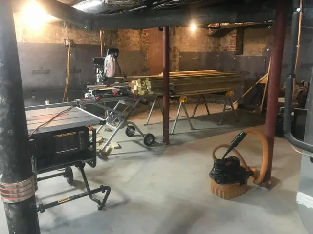 Basement gut renovation in progress