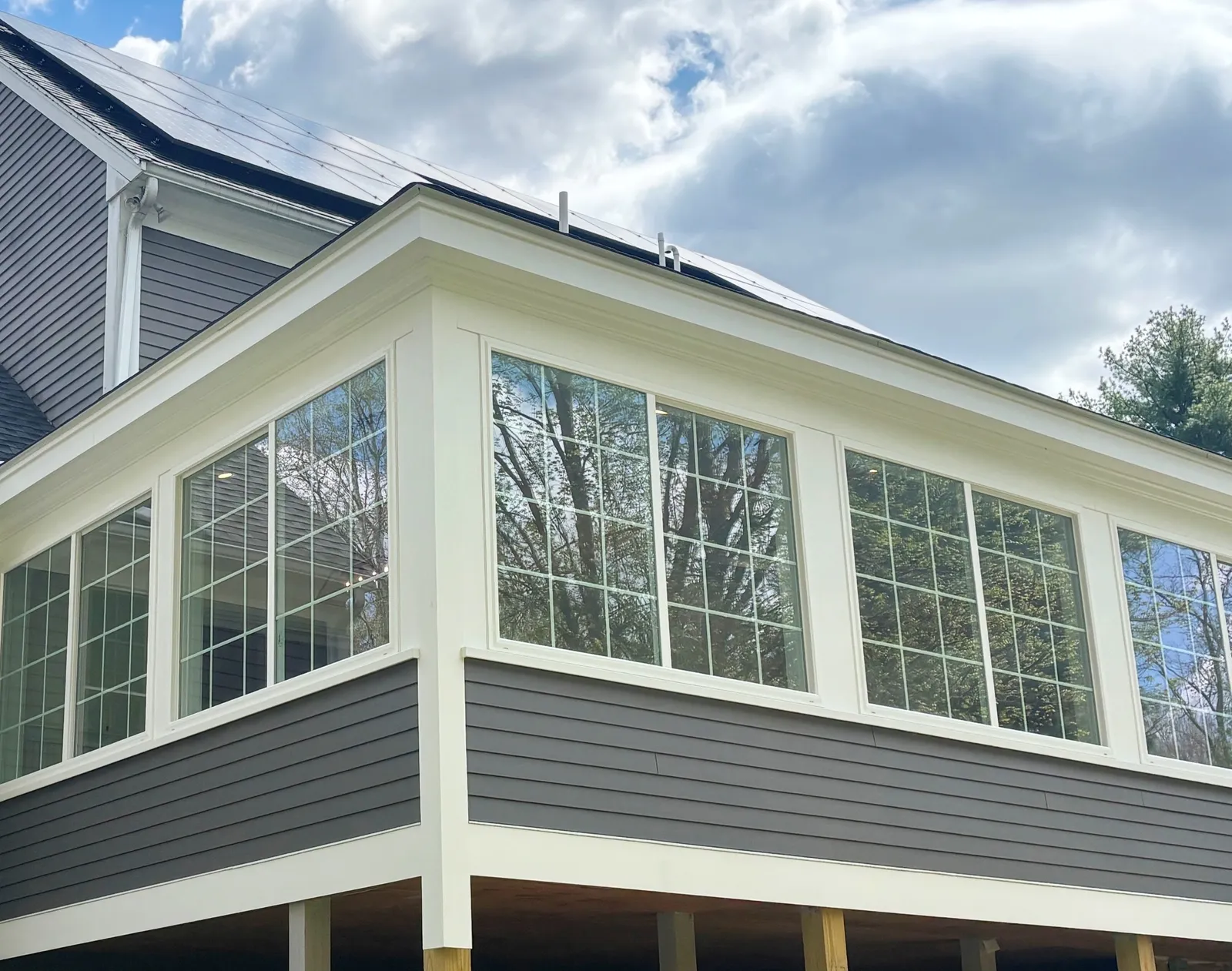 Whole-home remodeling project completed by KBK Woodworking featuring custom exterior construction on the North Shore of Massachusetts