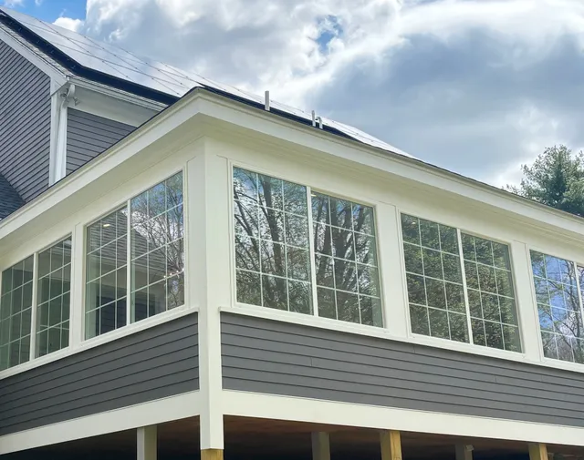Whole-home remodeling project completed by KBK Woodworking featuring custom exterior construction on the North Shore of Massachusetts