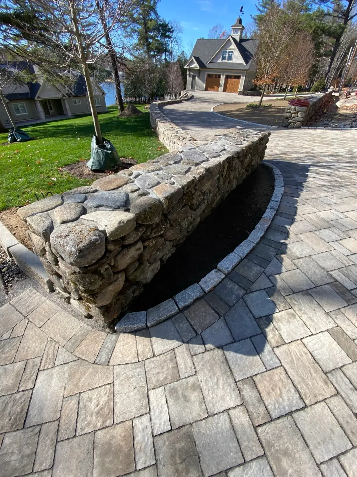 Lakeside Fieldstone Wall — Stone Walls in Lake Winnipesaukee, NH