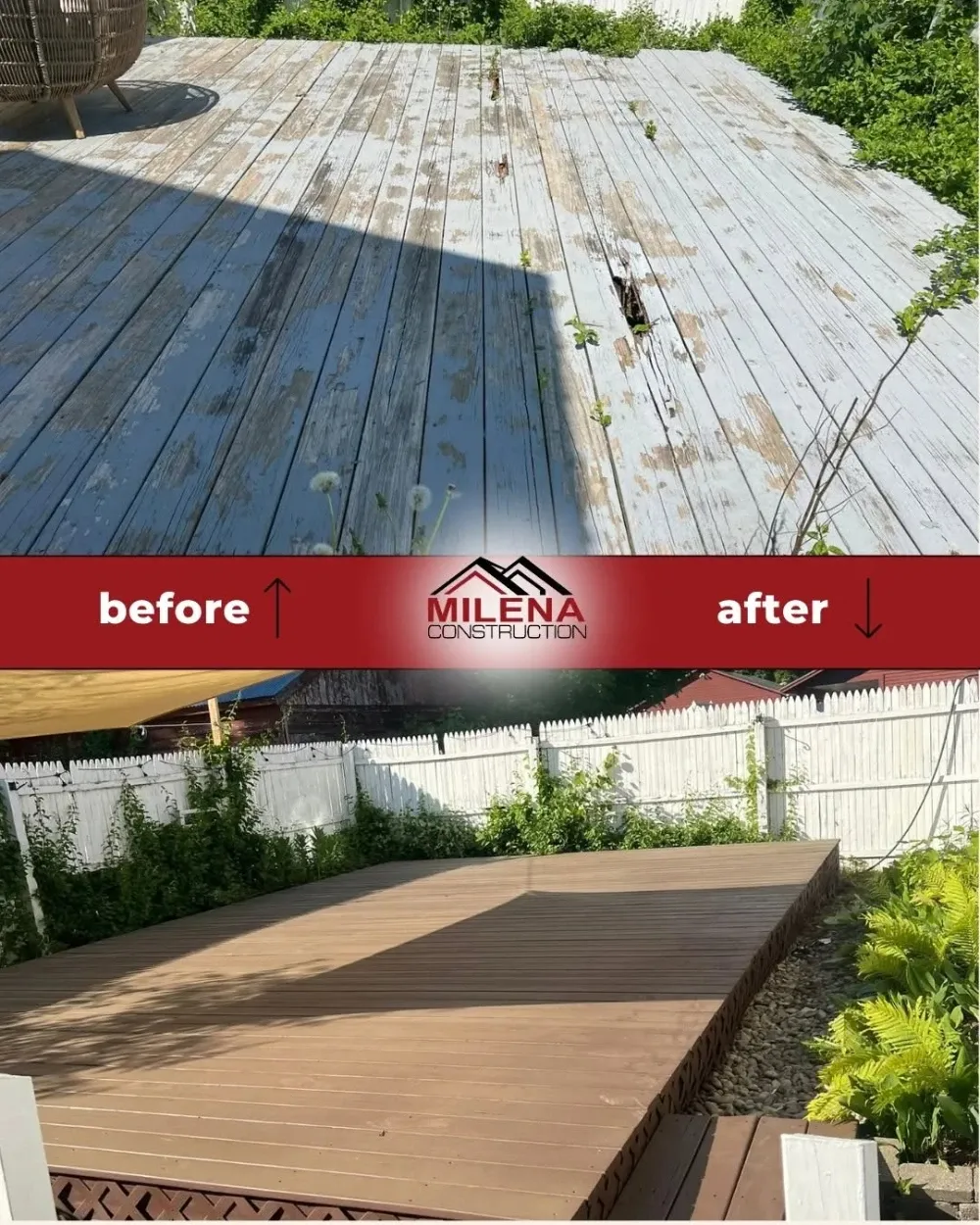 Before and after: deck resurfacing in Southern New Hampshire