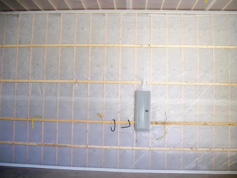 Completed insulation and vapor-barrier work on a Gauthier Insulation job
